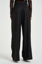 Pantaloni donna con pinces neri M03N0062 NERO PHILIA LOFT 