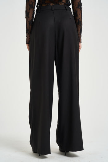Pantaloni donna con pinces neri - 3