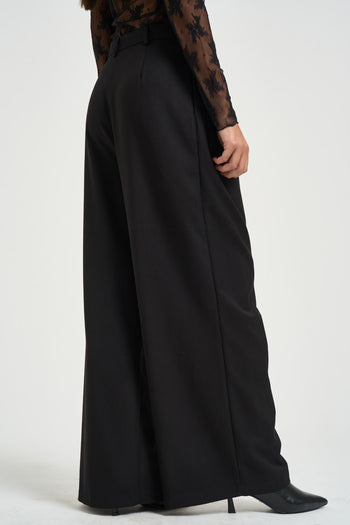 Pantaloni donna con pinces neri - 4