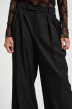 Pantaloni donna con pinces neri M03N0062 NERO PHILIA LOFT 