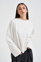 Maglia donna girocollo bianco panna R03L0591 PANNA PHILIA LOFT 