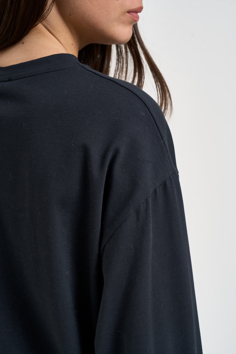 Maglia donna girocollo blu petrolio R03L0591 PIOMBO PHILIA LOFT 