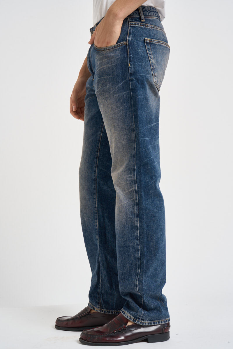 Jeans uomo gamba dritta blu medio BIGHORN RSEL19 PONT DENIM 