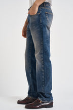Jeans uomo gamba dritta blu medio BIGHORN RSEL19 PONT DENIM 