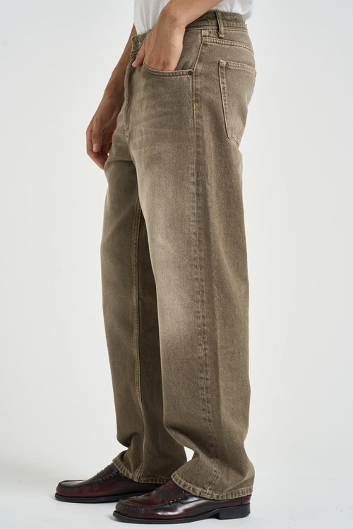Jeans uomo wide leg grigio dèlavè - 2