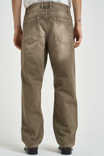 Jeans uomo wide leg grigio dèlavè - 3