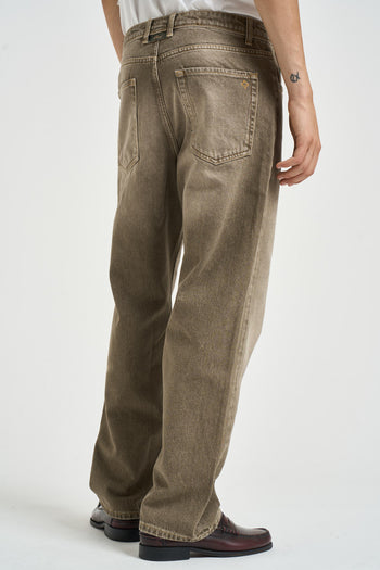 Jeans uomo wide leg grigio dèlavè - 4