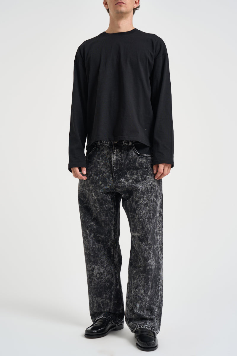 Jeans uomo lavaggio effetto marmorizzato grigio neri RIOGRANDE RSPN90 PONT DENIM 