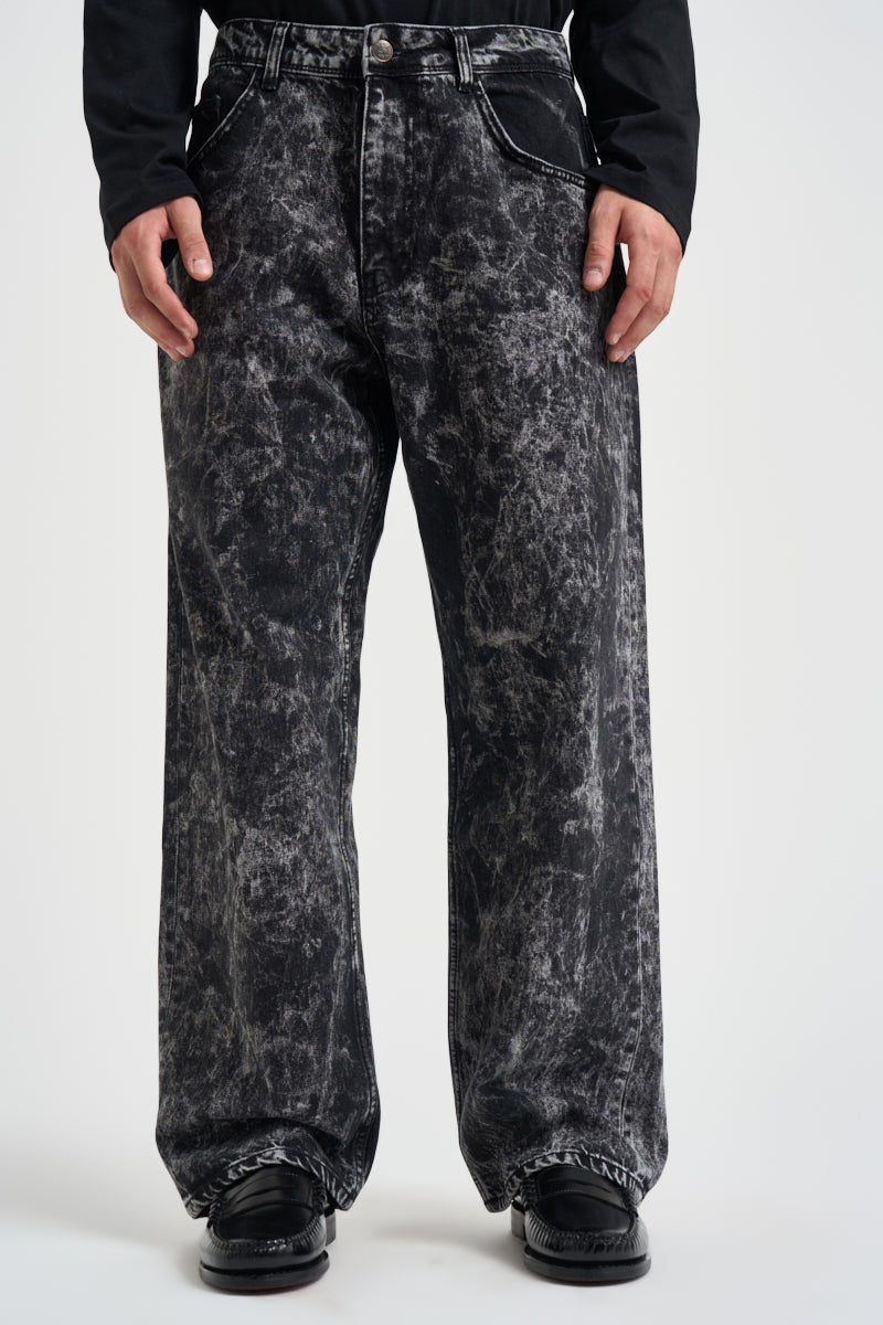 Jeans uomo lavaggio effetto marmorizzato grigio neri RIOGRANDE RSPN90 PONT DENIM 