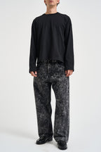 Jeans uomo lavaggio effetto marmorizzato grigio neri RIOGRANDE RSPN90 PONT DENIM 