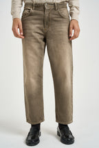 Jeans uomo loose fit in denim fango TEIDE RBMCKAK PONT DENIM 