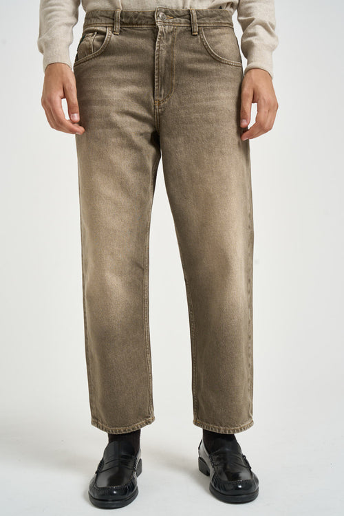 Jeans uomo loose fit in denim fango - 1