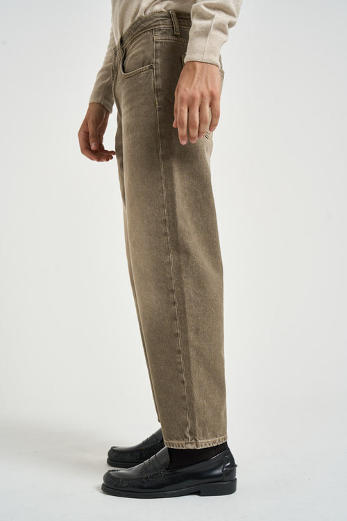 Jeans uomo loose fit in denim fango - 2