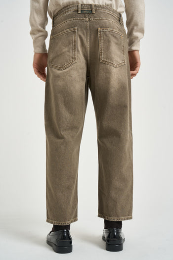 Jeans uomo loose fit in denim fango - 3