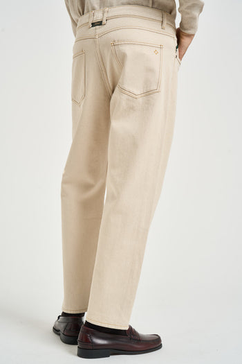 Jeans uomo loose fit panna - 4