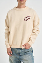 Maglione uomo girocollo ecrù 1180040 0107 PROHIBITED 