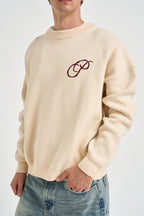 Maglione uomo girocollo ecrù 1180040 0107 PROHIBITED 