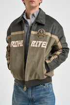 Giubbotto uomo bomber con stampa verde oliva 2070183 0478 PROHIBITED 