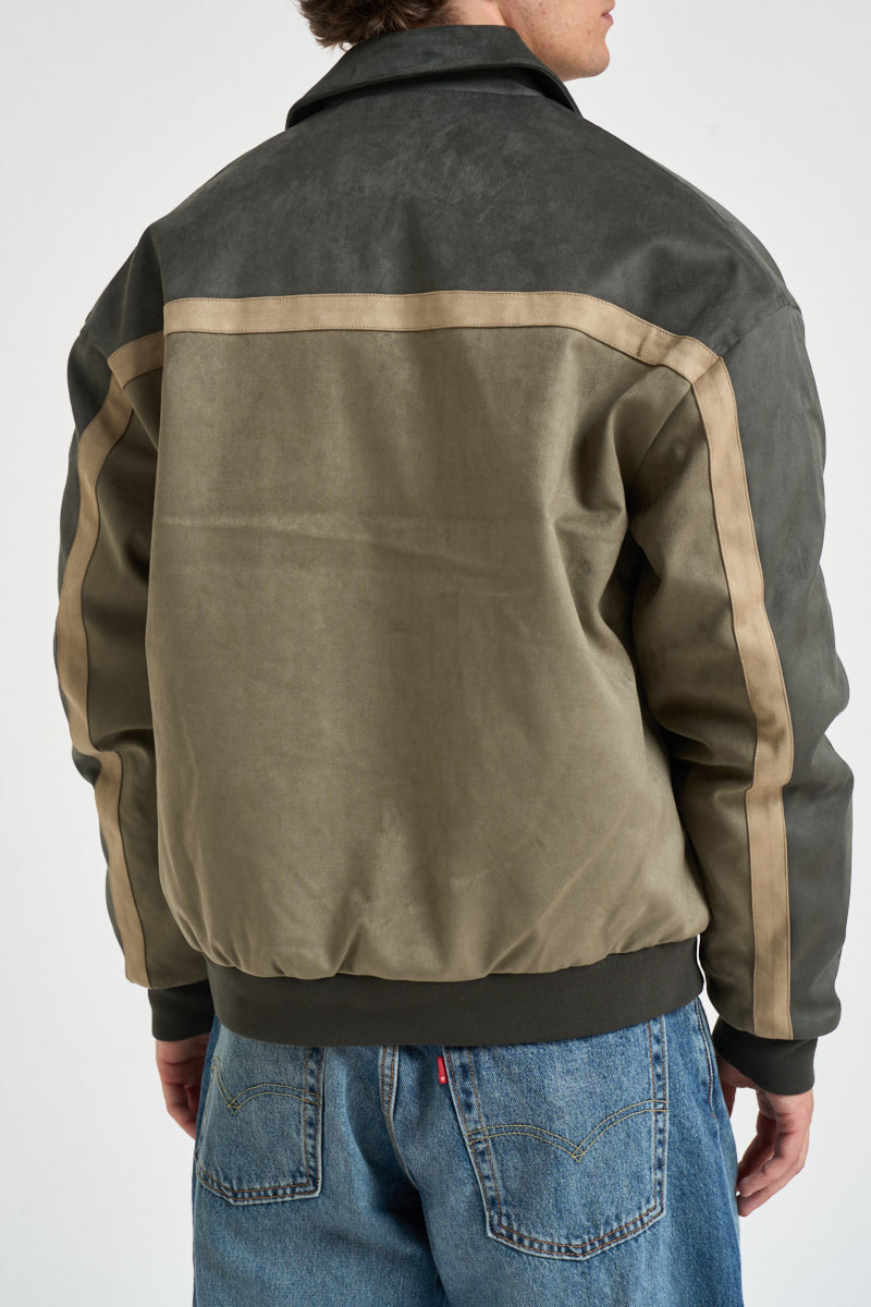 Giubbotto uomo bomber con stampa verde oliva 2070183 0478 PROHIBITED 