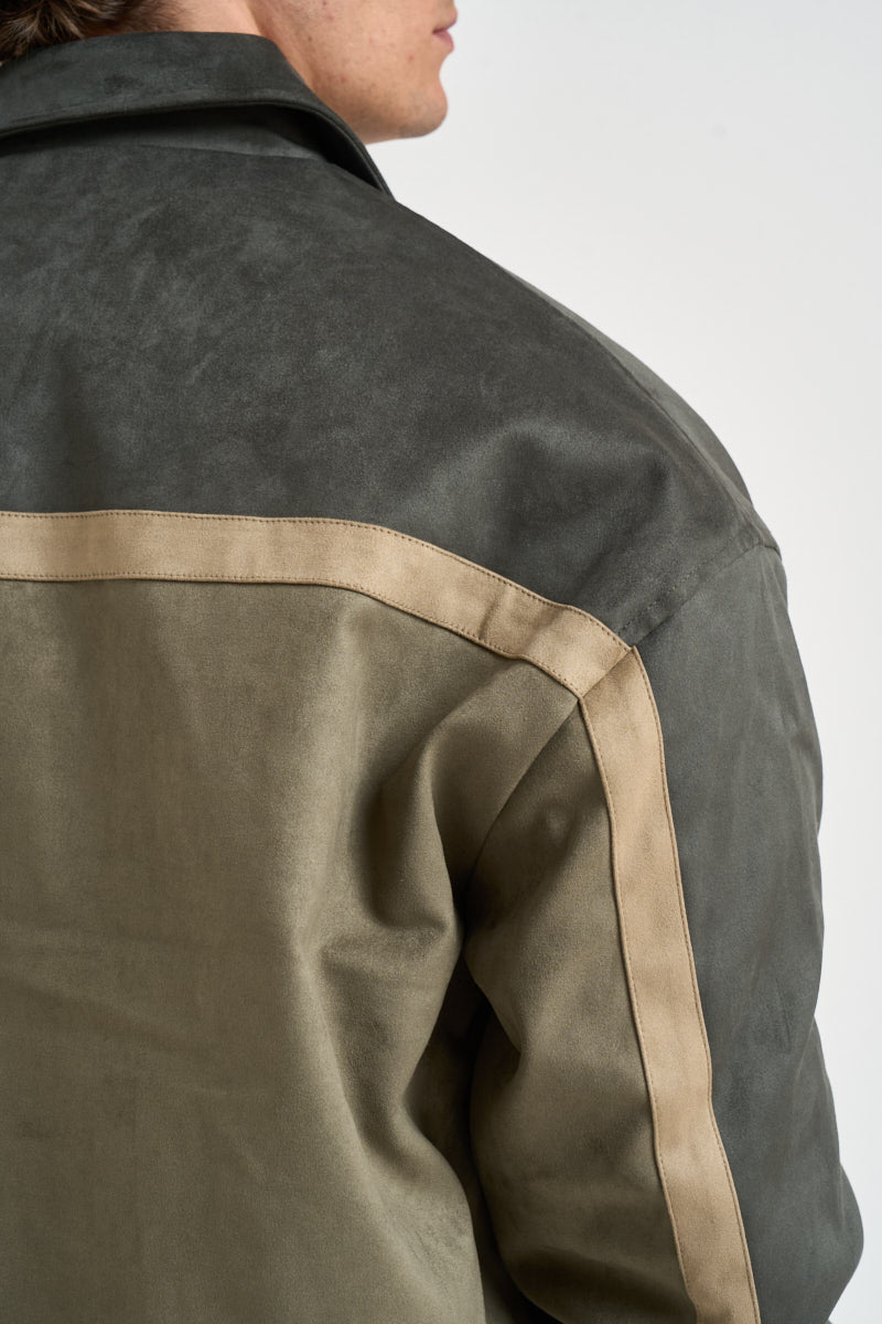 Giubbotto uomo bomber con stampa verde oliva 2070183 0478 PROHIBITED 