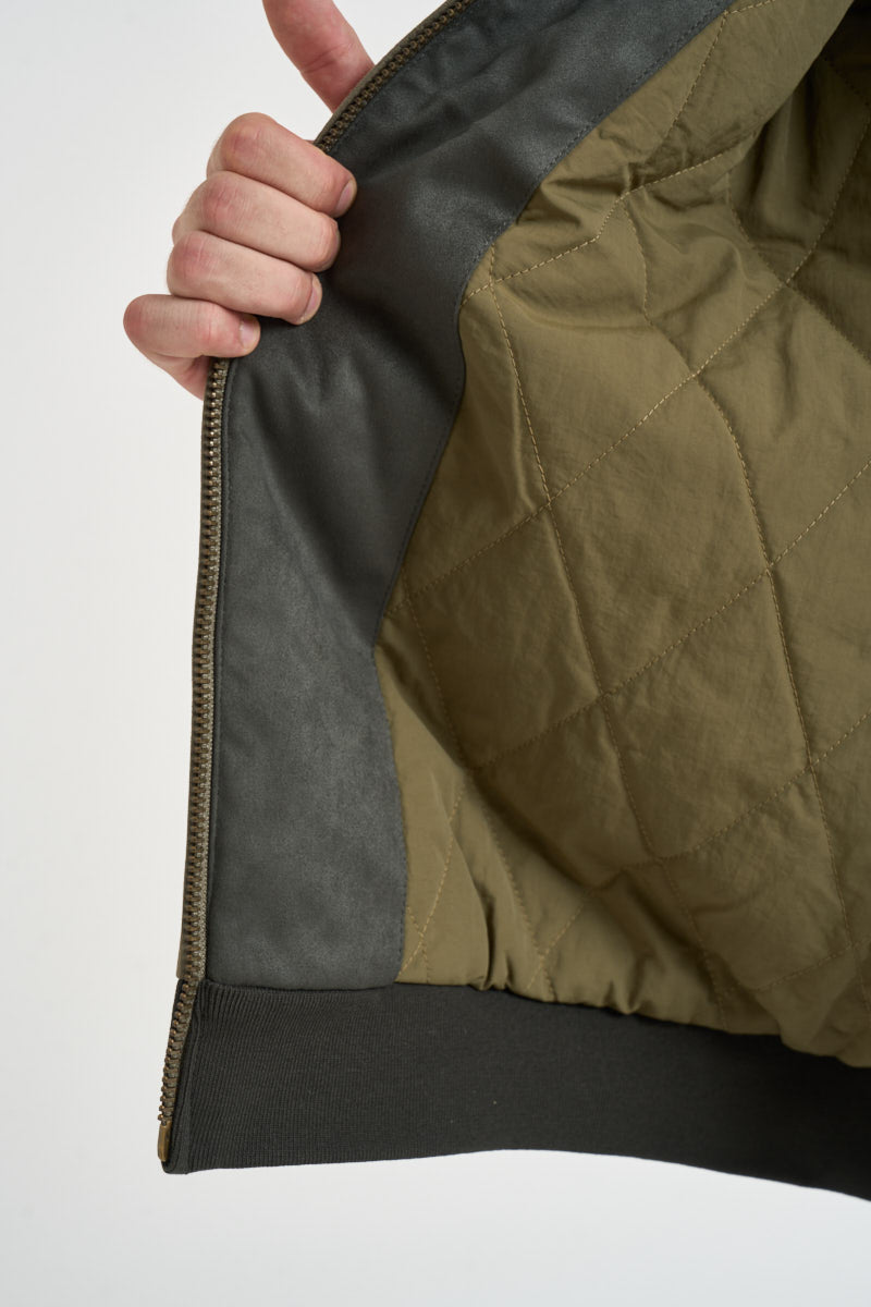 Giubbotto uomo bomber con stampa verde oliva 2070183 0478 PROHIBITED 