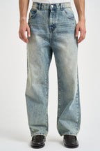 Jeans uomo loose fit in benim chiaro celeste 3190143 0405 PROHIBITED 