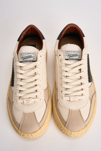Sneakers uomo Vintage panna e nera - 5