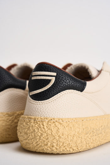 Sneakers uomo Vintage panna e nera - 7