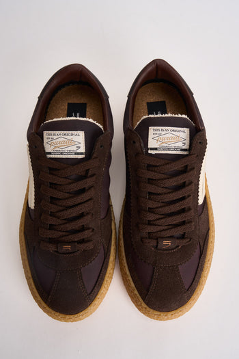 Sneakers uomo Vintage Vegan Leather marrone - 5
