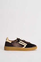 Sneakers donna Velvet marrone e giallo pastello PU601X 025 PURAAI 