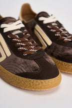 Sneakers donna Velvet marrone e giallo pastello PU601X 025 PURAAI 