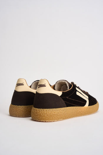 Sneakers donna Velvet marrone e giallo pastello - 7