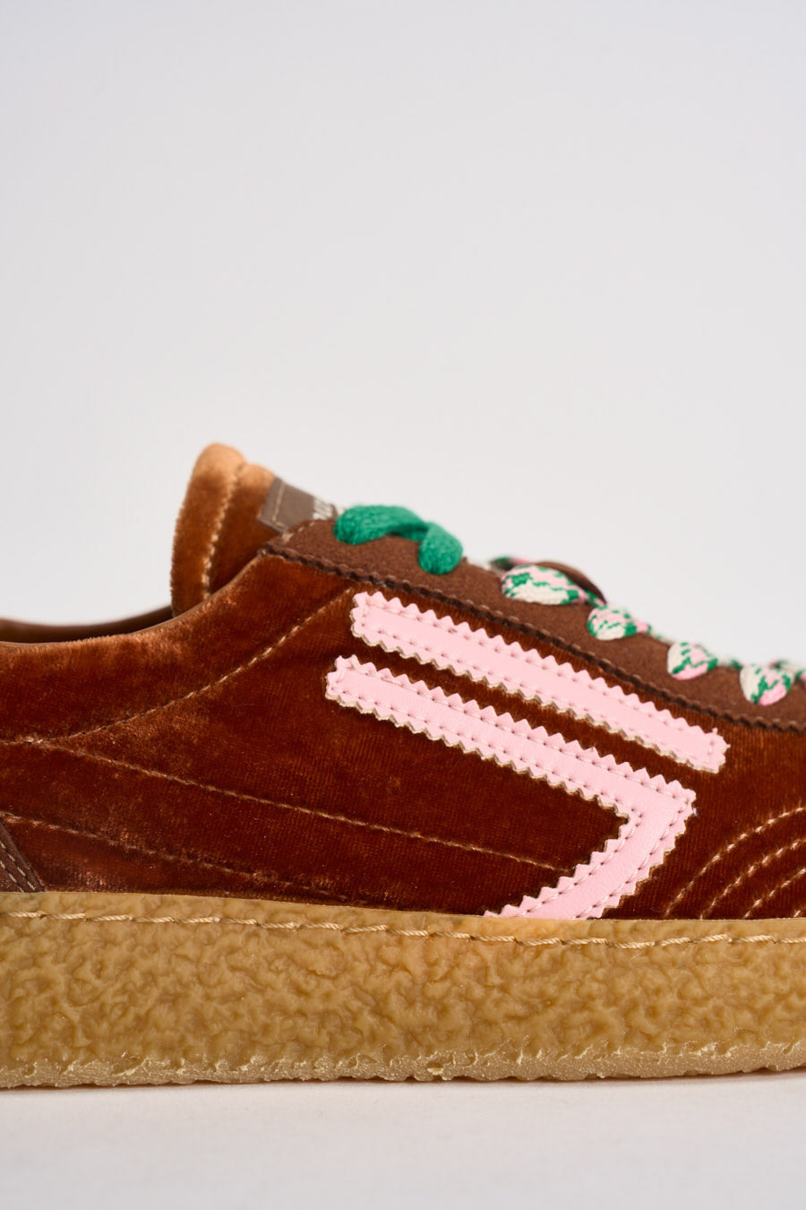 Sneakers donna Velvet marrone, rosa e verde PU601X 044 PURAAI 