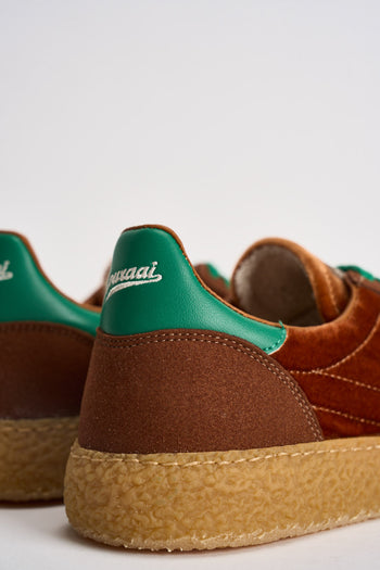 Sneakers donna Velvet marrone, rosa e verde - 7