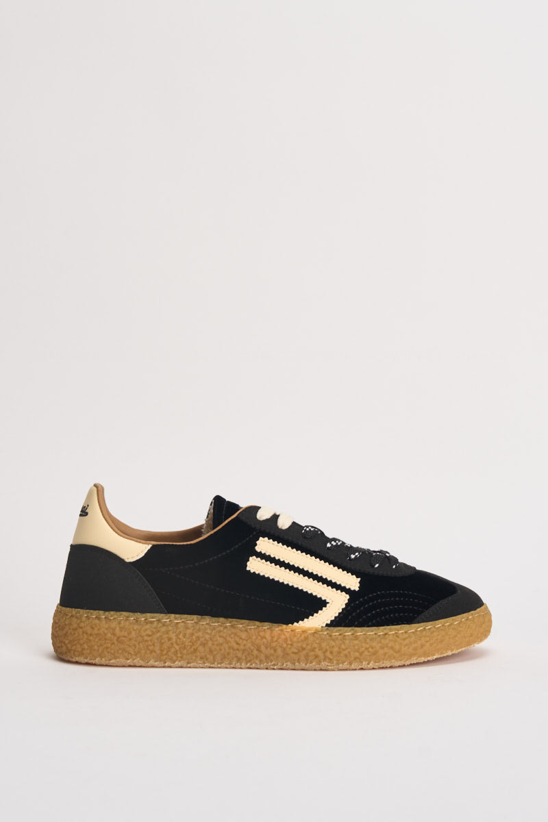 Sneakers donna Velvet nere e panna PU601X 058 PURAAI 