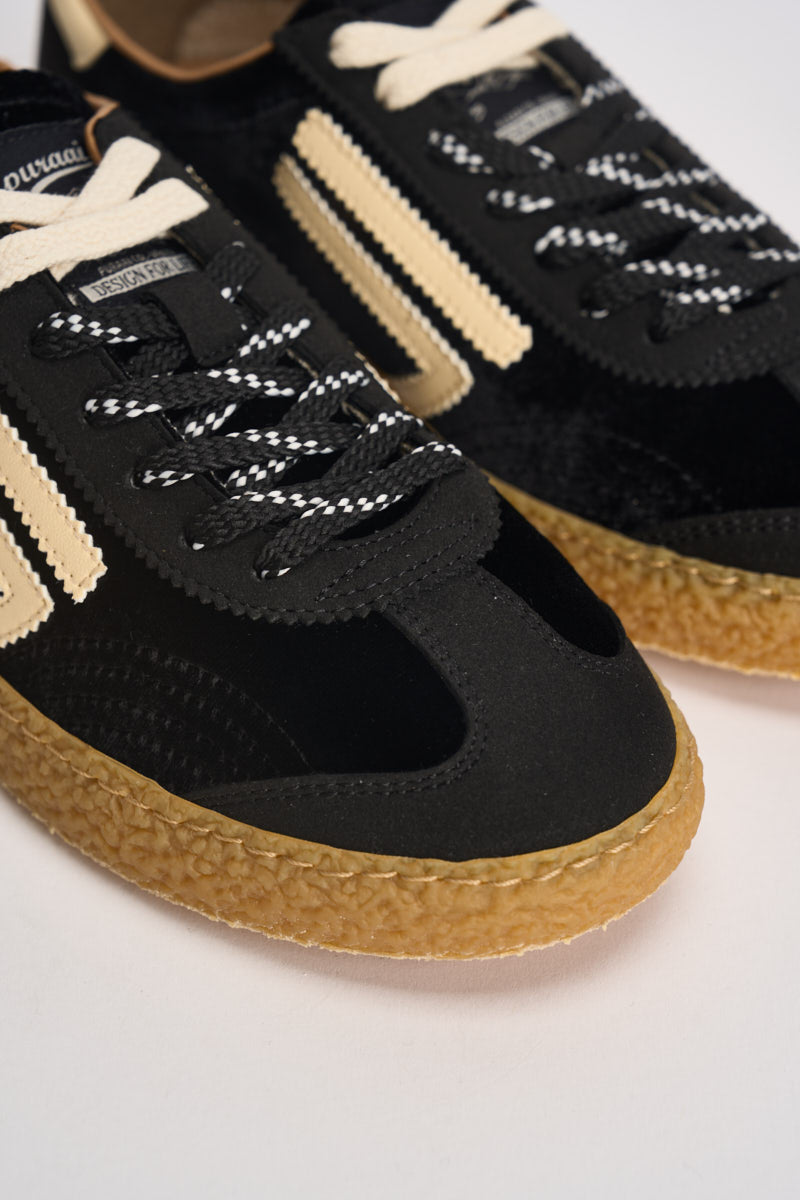 Sneakers donna Velvet nere e panna PU601X 058 PURAAI 