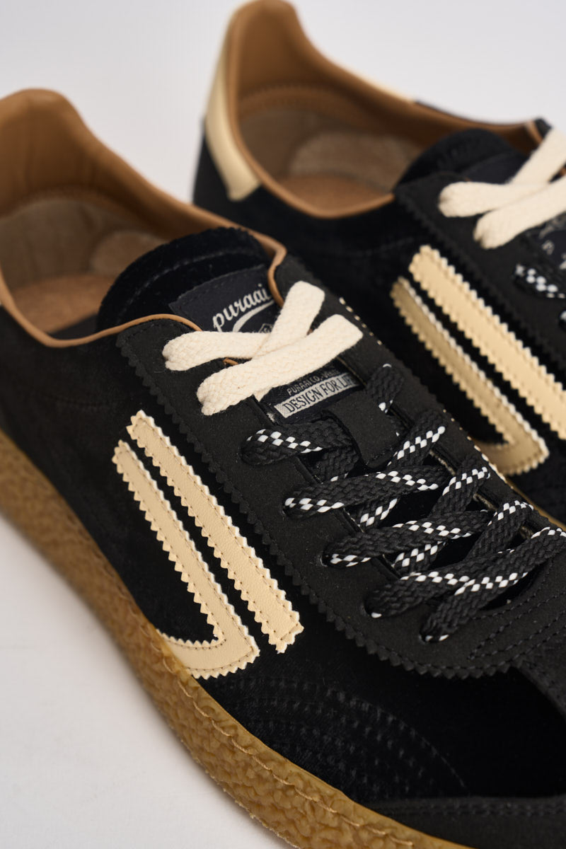 Sneakers donna Velvet nere e panna PU601X 058 PURAAI 