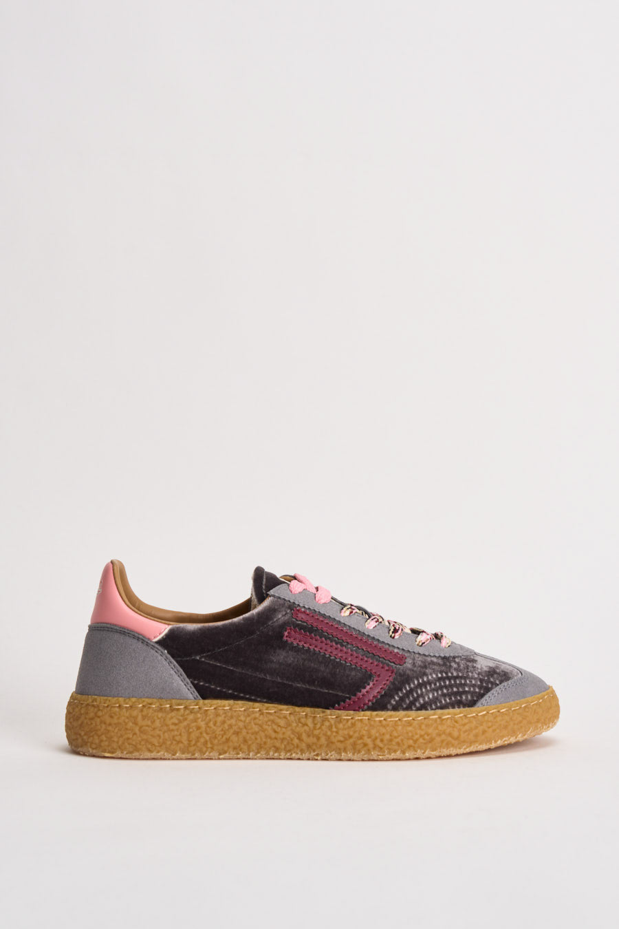 Sneakers donna Velvet grigie, rosa e bordeaux PU601X 060 PURAAI 