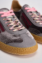 Sneakers donna Velvet grigie, rosa e bordeaux PU601X 060 PURAAI 