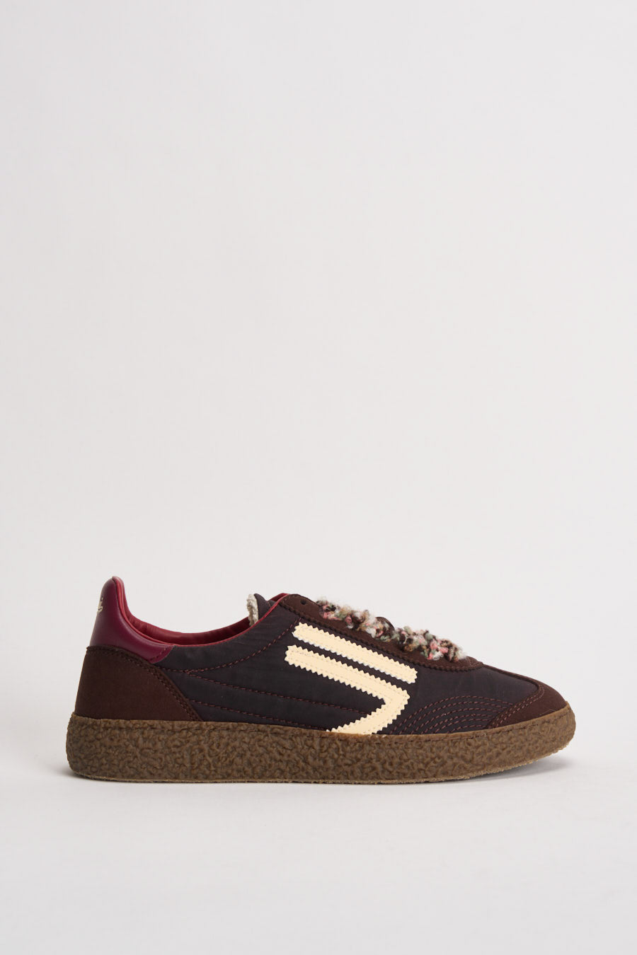 Sneakers donna marroni, bordeaux e panna PU601X 067 PURAAI 