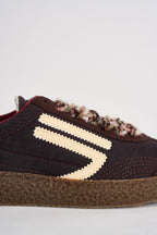 Sneakers donna marroni, bordeaux e panna PU601X 067 PURAAI 