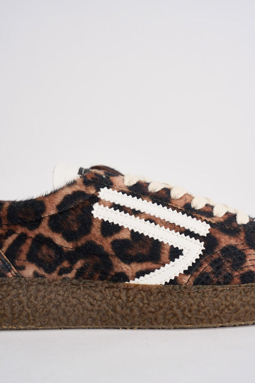 Sneakers donna animalier marrone e nera - 2