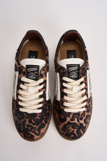 Sneakers donna animalier marrone e nera - 5