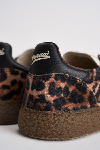 Sneakers donna animalier marrone e nera - 7