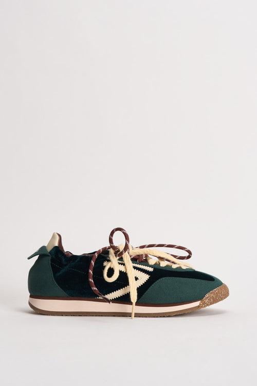 Sneakers donna Panthere verde e giallo pastello