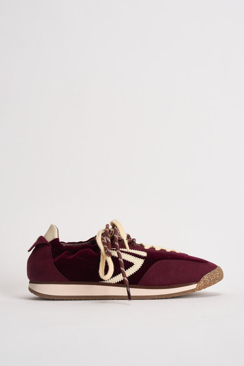 Sneakers donna Panthere bordeaux e gialle
