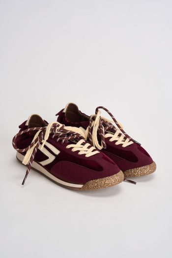 Sneakers donna Panthere bordeaux e gialle - 3
