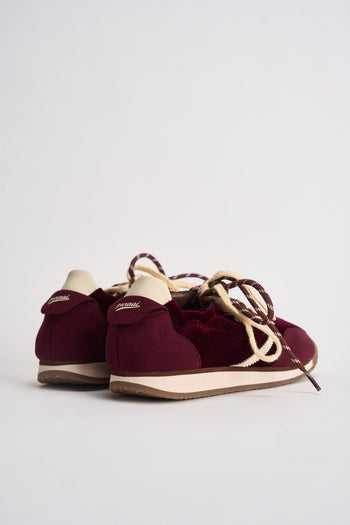Sneakers donna Panthere bordeaux e gialle - 5
