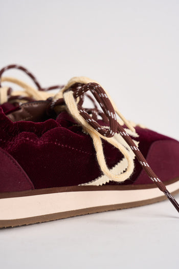 Sneakers donna Panthere bordeaux e gialle - 7