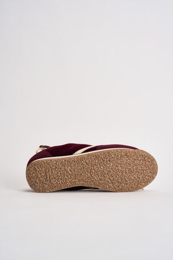 Sneakers donna Panthere bordeaux e gialle - 8